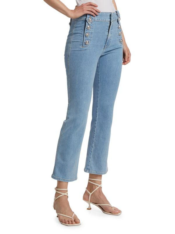 Derek Lam Robertson High-Rise Stretch Crop Flare Jeans 3