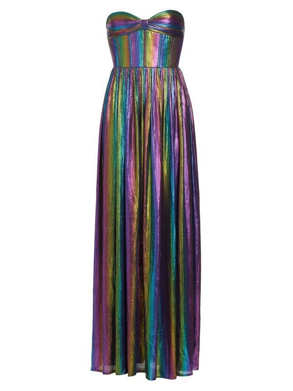 BRONX AND BANCO Florence Metallic Strapless Gown 6