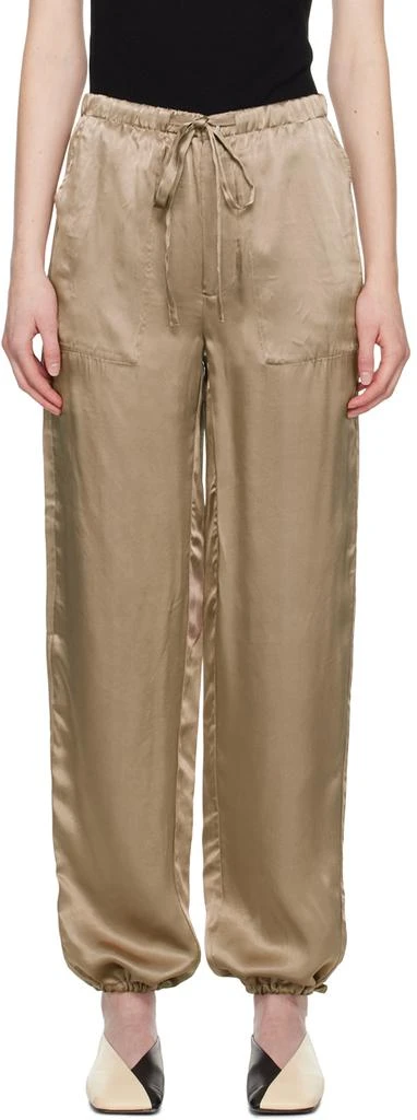 6397 Beige Drawstring Reversible Trousers 1