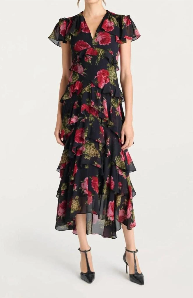 knee length dresses for ladies Ferrera Draped Jersey Midi Dress  SIMKHAI
