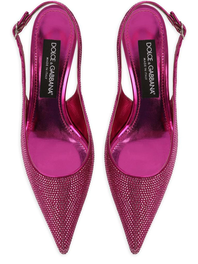 Dolce & Gabbana Satin and rhinestone slingbacks 5