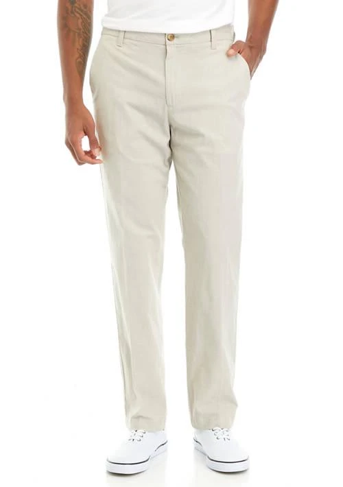 IZOD Flat Front Chambray Pants 1