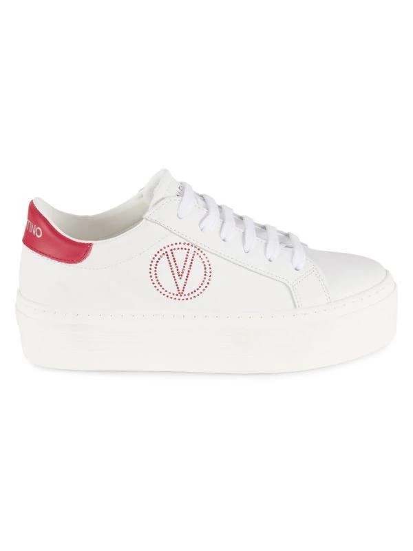 Mario Valentino Serena Logo Leather Sneakers 1