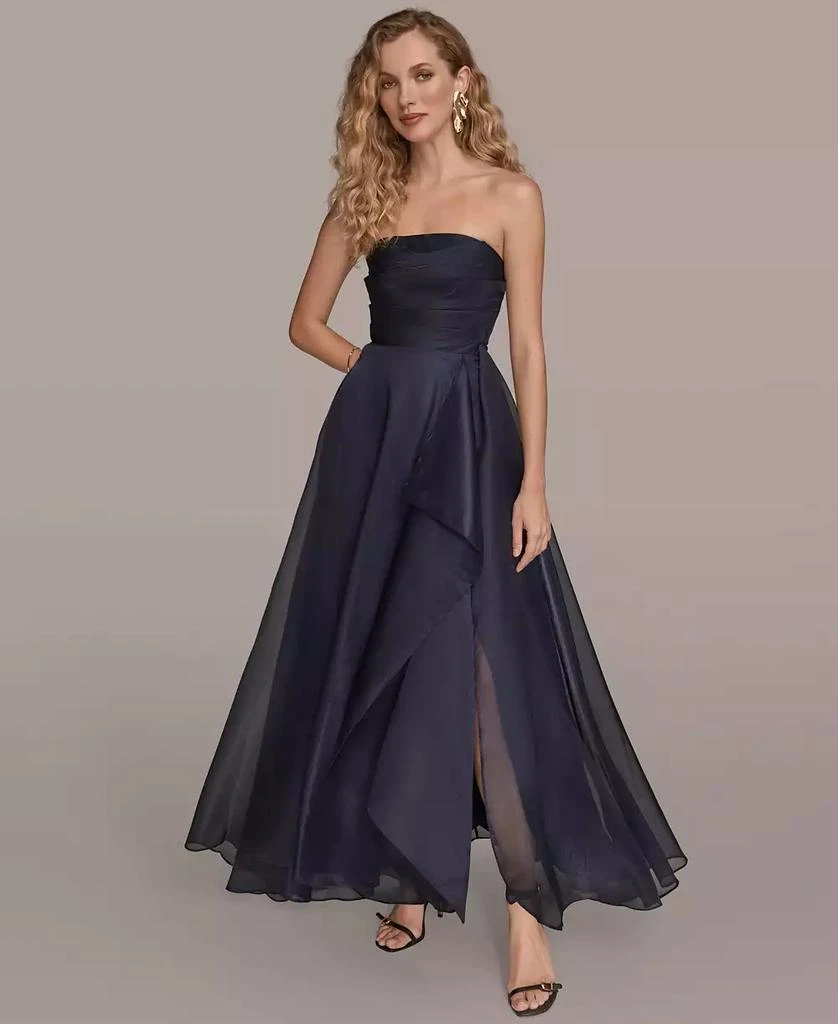 Donna Karan Women
s Ruched Strapless Gown