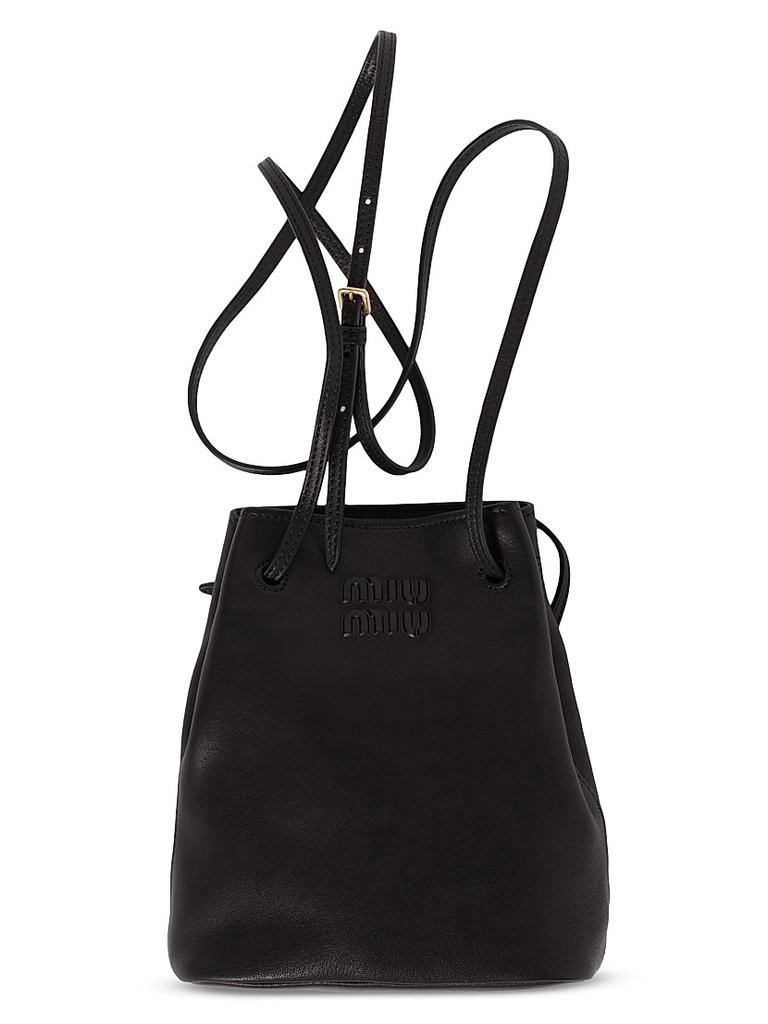 Miu Miu Miu Miu Logo Embossed Top Handle Bag - Tote Bags