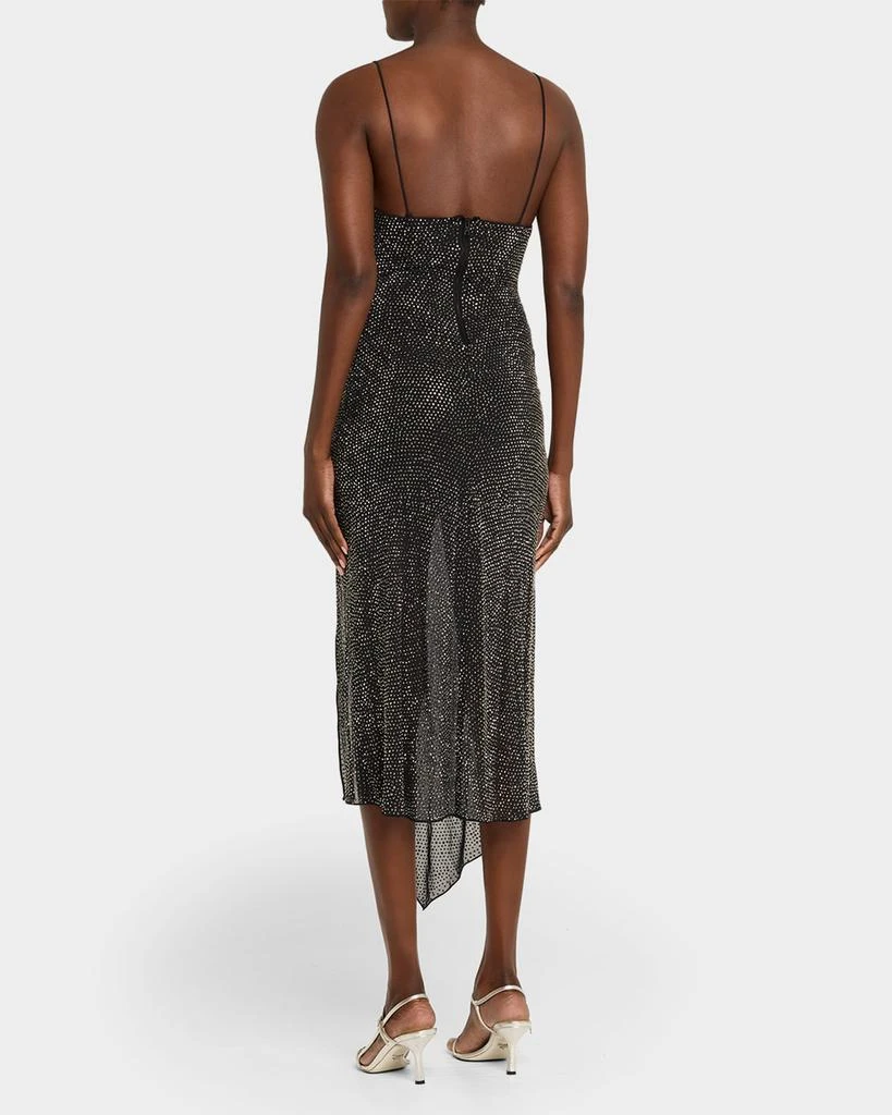 knee length dresses for ladies Alice + Olivia Harmony Drapey Slip Midi Dress in Almond Tan, Size 2 main image 0