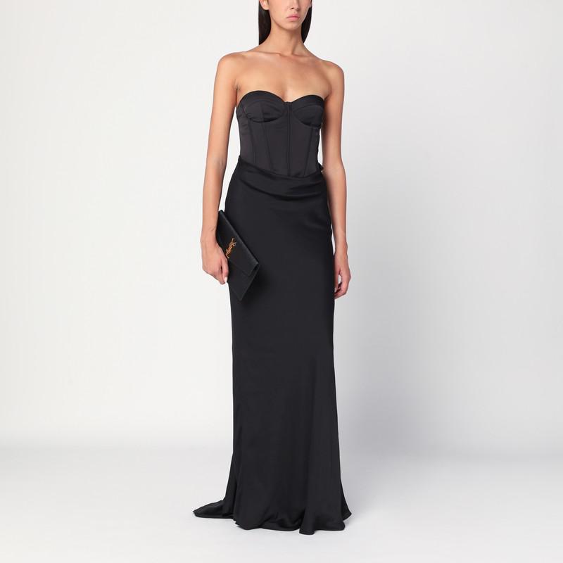 ROTATE Birger Christensen Long dress with black corset