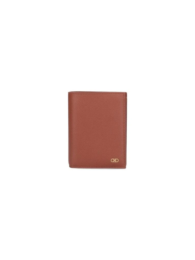 Salvatore Ferragamo Gancini' Bi-Fold Wallet – Brown 1