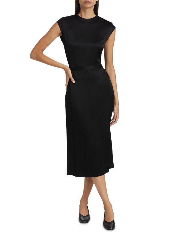 Derek Lam Cantini Cap-Sleeve Midi-Dress
