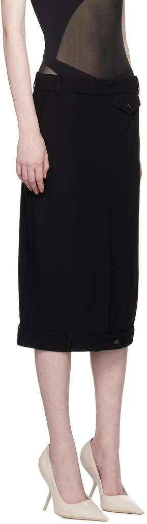 Max Mara Black Mirror-Image Midi Skirt 2