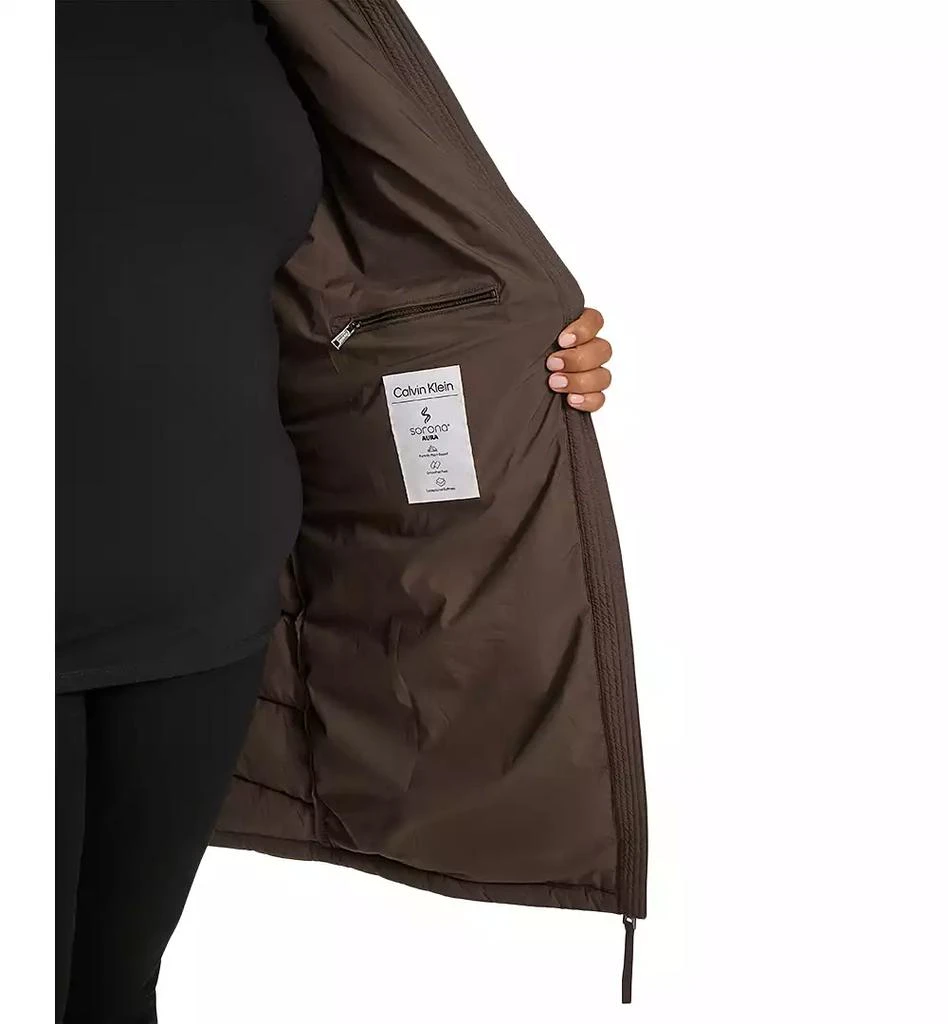 Calvin Klein Plus Size Hooded Zip-Front Puffer Coat 5