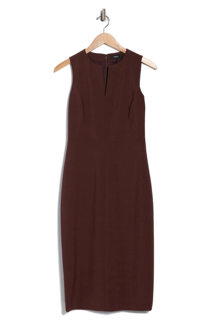 Theory Miyani Sevona Wool Blend Midi Sheath Dress 3