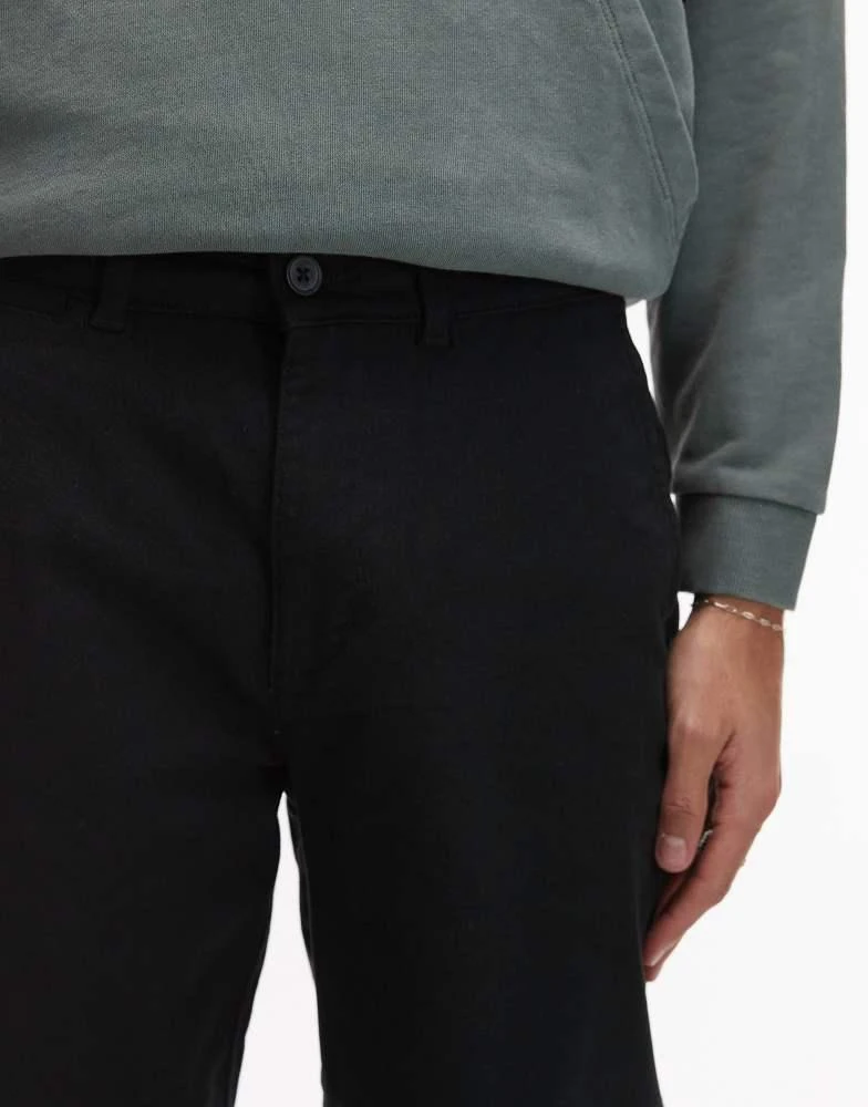 Topman Topman slim chino trousers in black 5