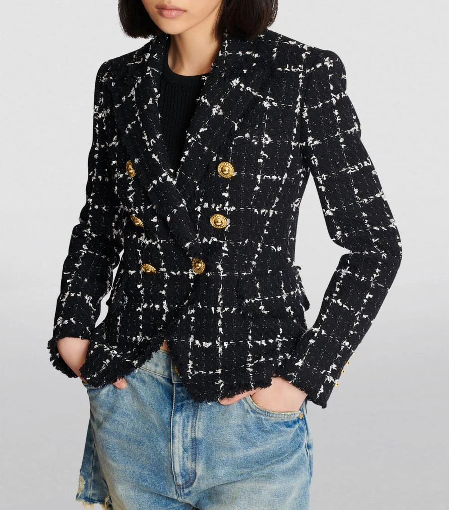 Balmain Tweed Button-Detail Blazer 4