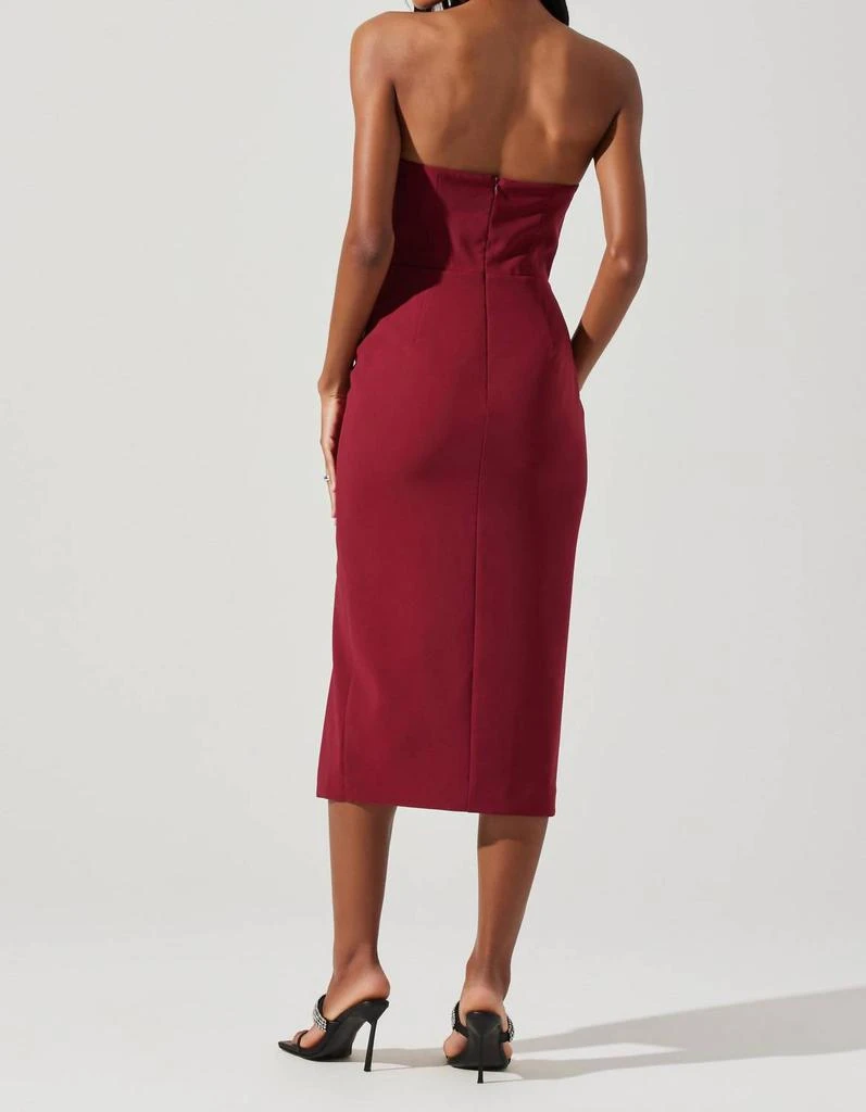 ASTR Melani Dress In Maroon 3