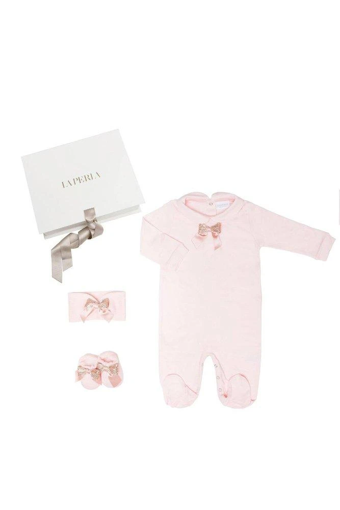 La Perla La Perla Kids Bow Detailed Romper Set