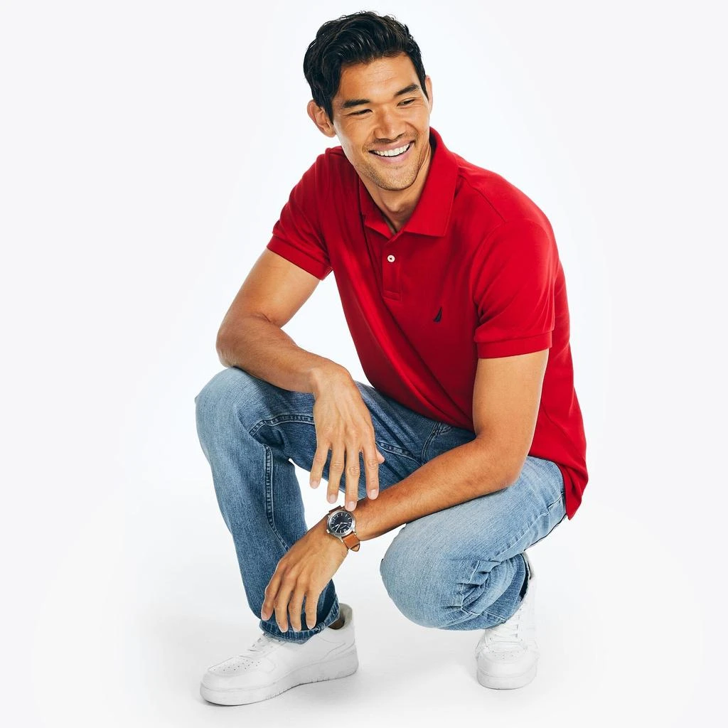 Nautica Mens Slim Fit Interlock Deck Polo 5