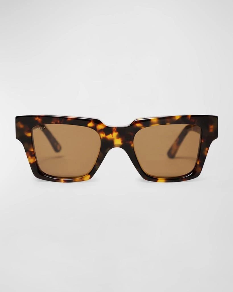KIMEZE Mahi Havana Acetate Square Sunglasses 3