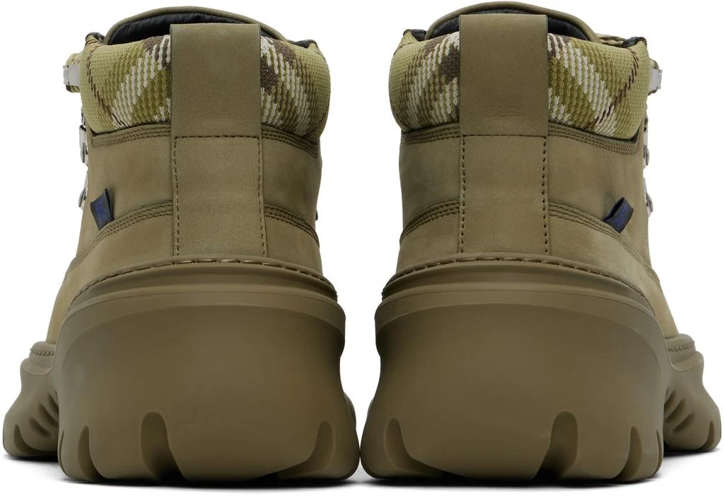 Burberry Green‎ Suede Lace Up Chunky Sole Hiking Boots 10.5 New Without Tags Burberry Square-Toe Suede Log Boots, Brand Size 41 ( US Size  main image 4