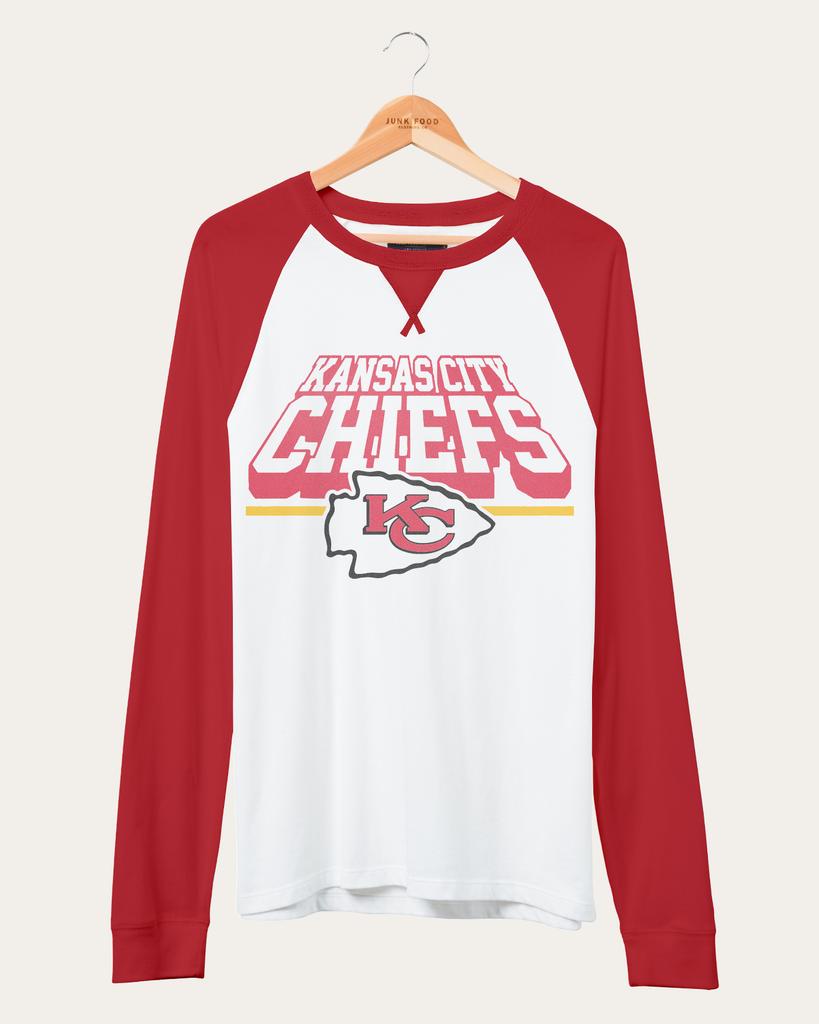 Junk Food Clothing NFL Kansas City Chiefs Colorblock Long Sleeve Raglan