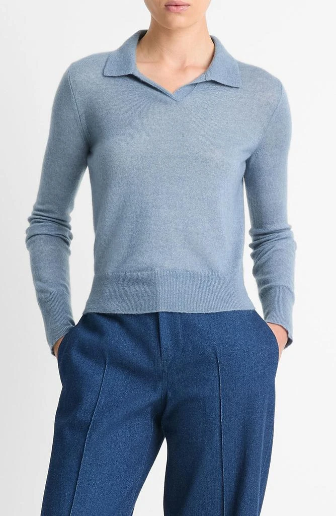 Vince Wool Blend Polo Sweater