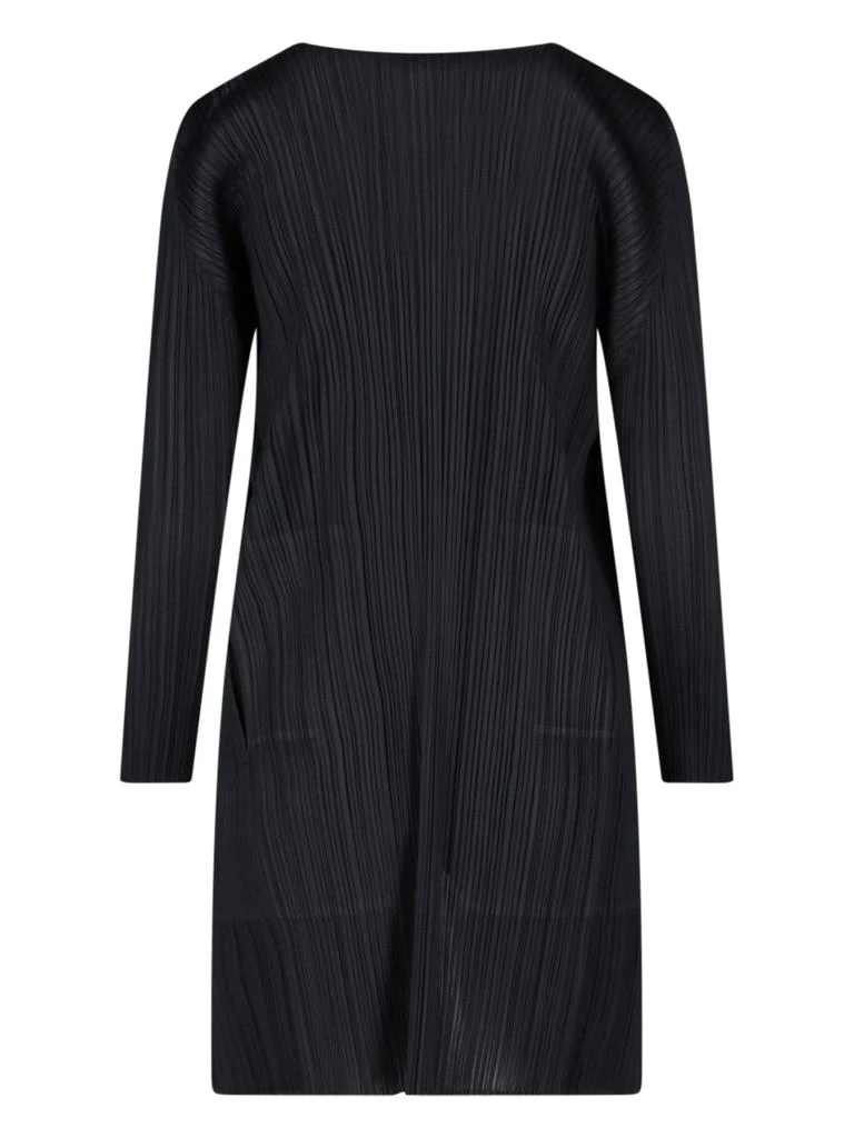 Pleats Please Issey Miyake Pleats Please Issey Miyake Pleated V-Neck Open-Front Coat 2