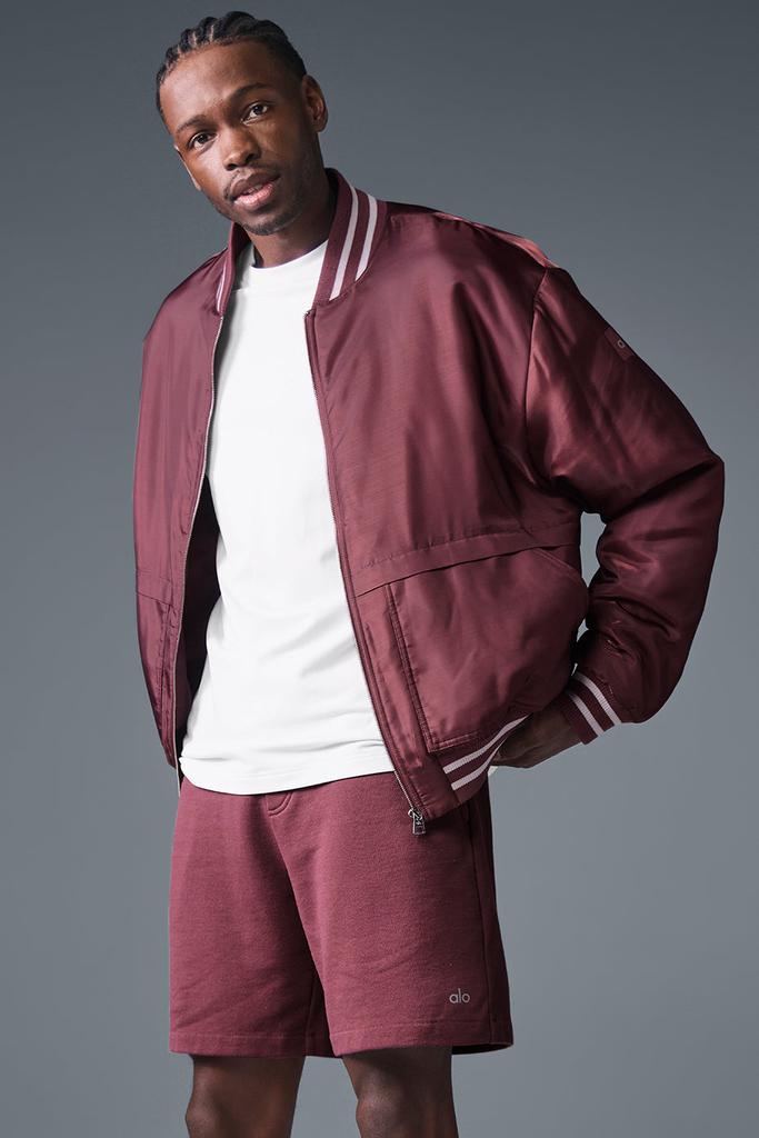 Alo Afterglow Varsity Jacket - Black - Jackets - Free