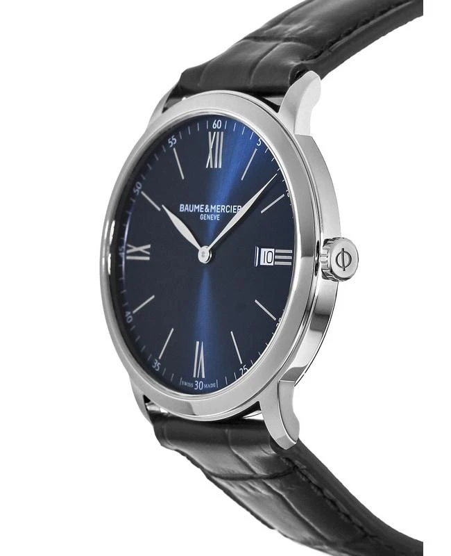 Baume & Mercier Baume & Mercier Classima Quartz Blue Dial Leather Strap Men's Watch 10324 3