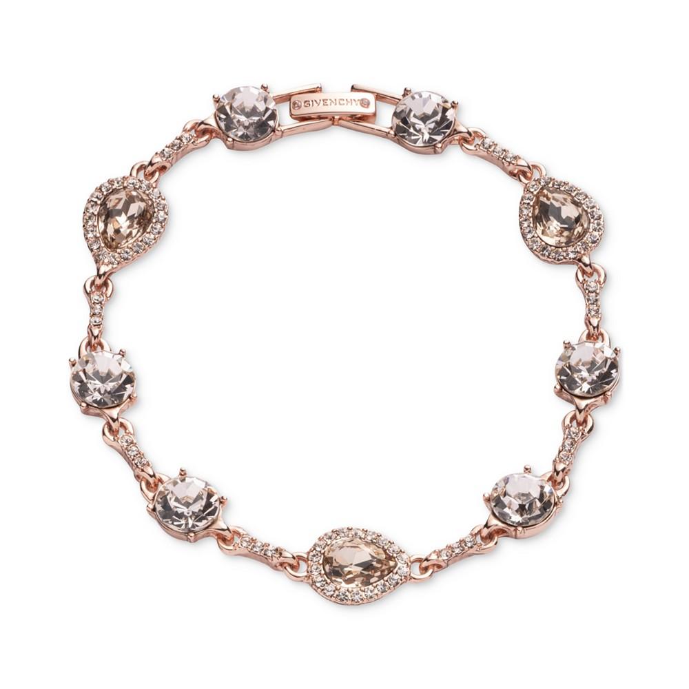 Givenchy Mixed Cut Crystal Bar Link Flex Bracelet