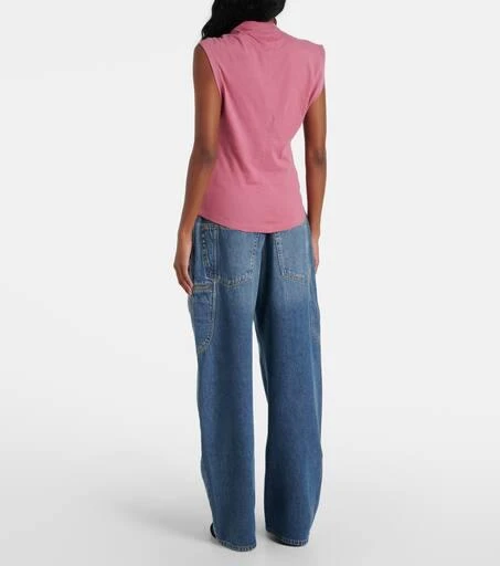 Isabel Marant Nayda asymmetrical cotton jersey T-shirt 3