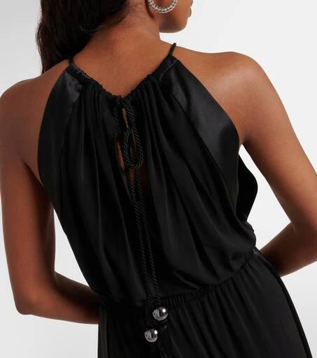 Max Mara Ubi silk satin-trimmed jersey jumpsuit 7