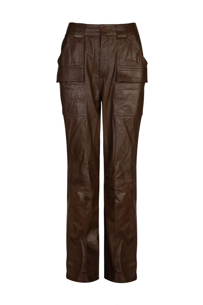 Muubaa Lucy straight leg cargo leather trousers 1