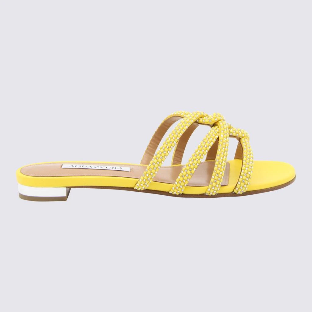 Aquazzura Aquazzura Yellow Leather Sandals 1