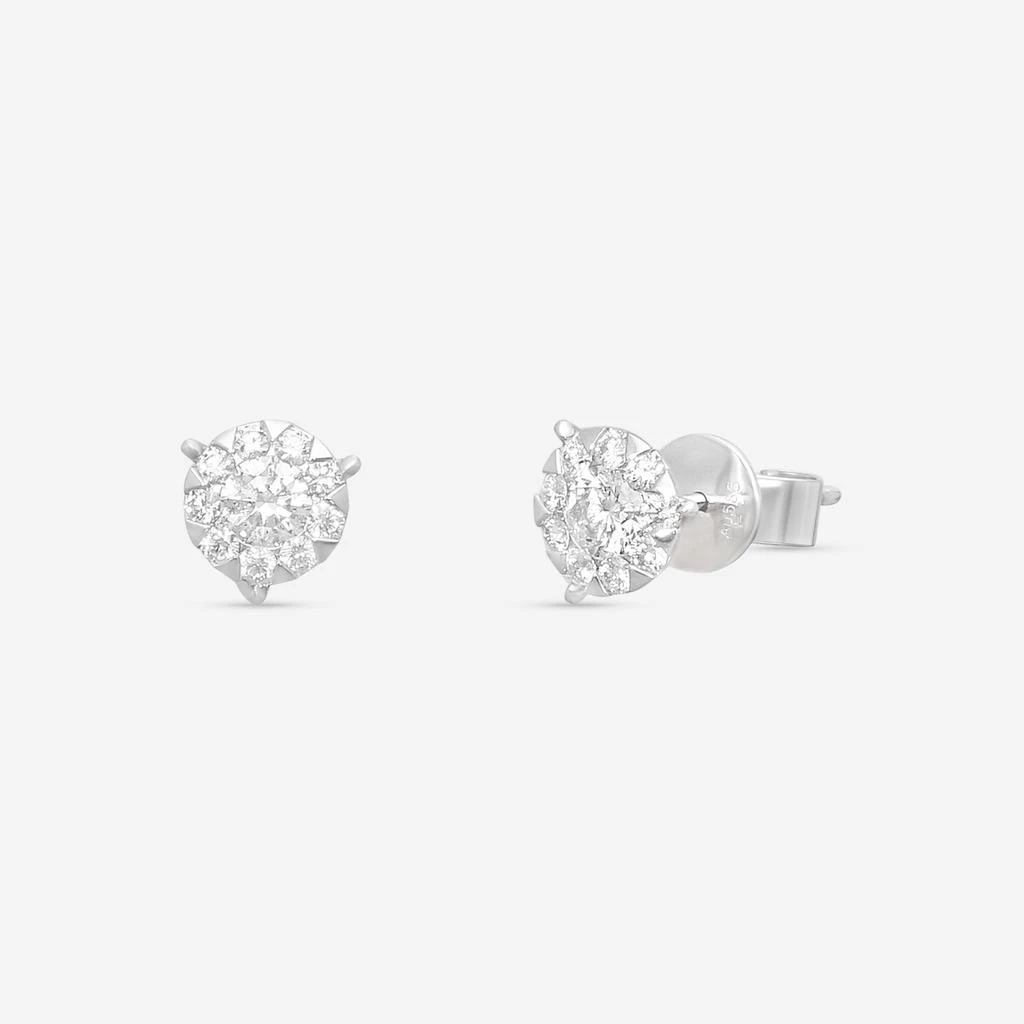 Mémoire Mémoire Bouquet 14K White Gold Diamond Stud Earrings FEBQ12400004W72000