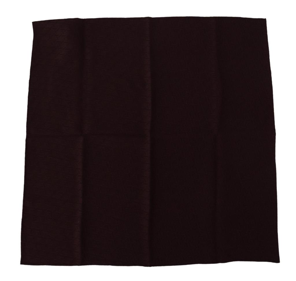 Dolce & Gabbana Dolce & Gabbana Brown Silk Blend Square Wrap Handkerchief Scarf