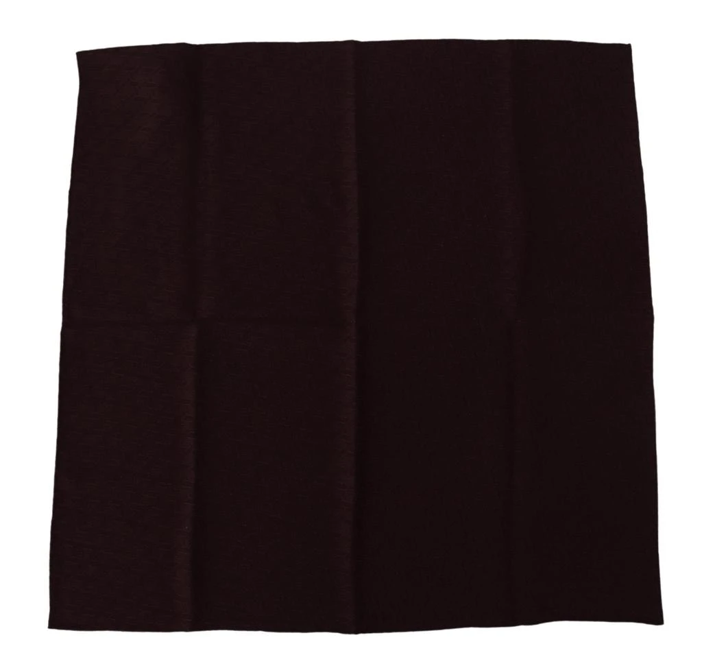 Dolce & Gabbana Dolce & Gabbana Brown Silk Blend Square Wrap Handkerchief Scarf 1