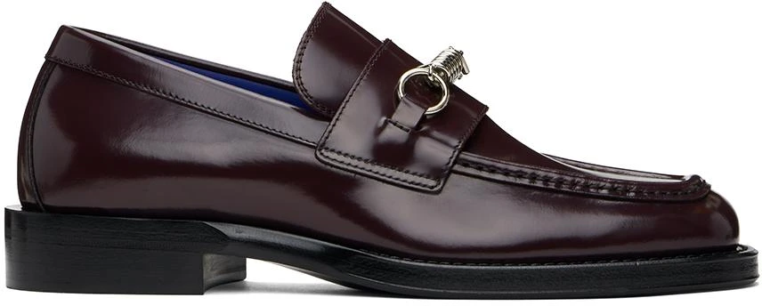 Burberry Purple Leather Barbed Loafers 1