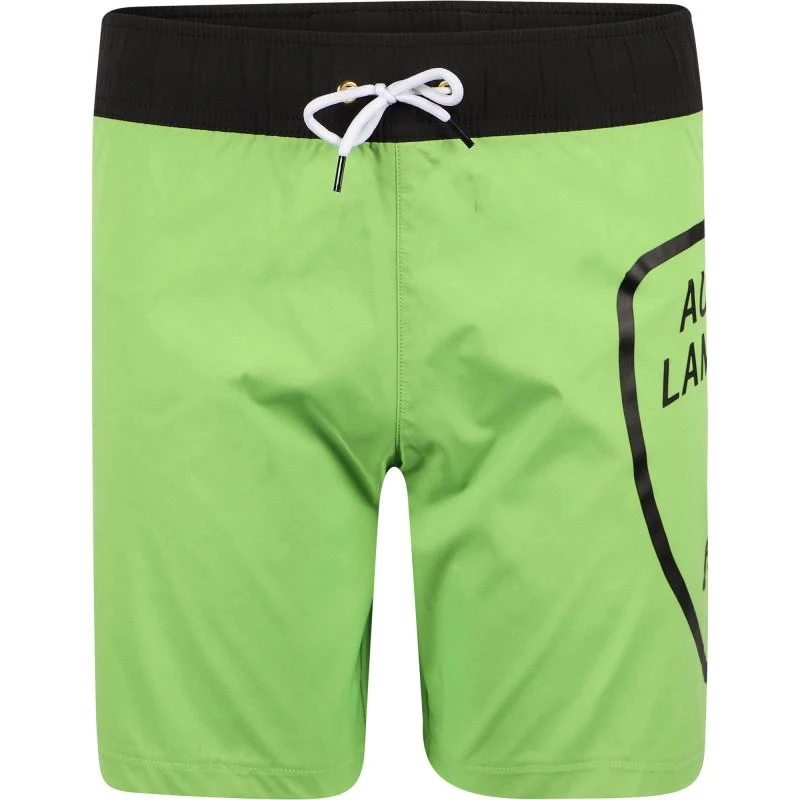 AUTOMOBILI LAMBORGHINI Logo swimming trunks in green 1