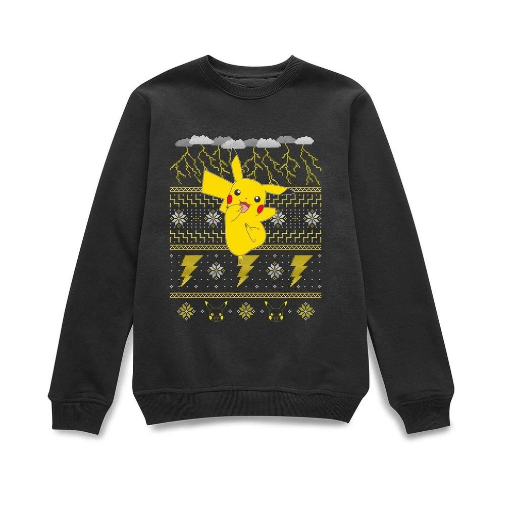 Original Hero Pokemon Pikachu Christmas Christmas Jumper - Black 1
