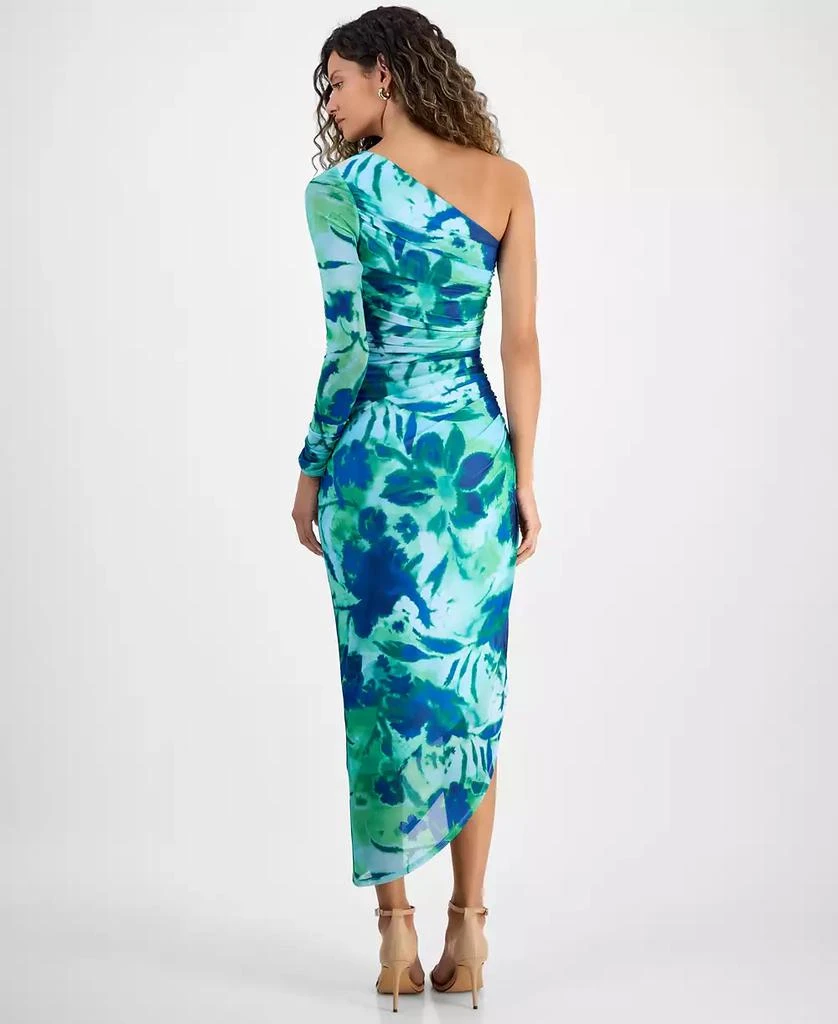 RACHEL Rachel Roy Women's Quinn Floral Asymmetric Mesh Midi Dress 5