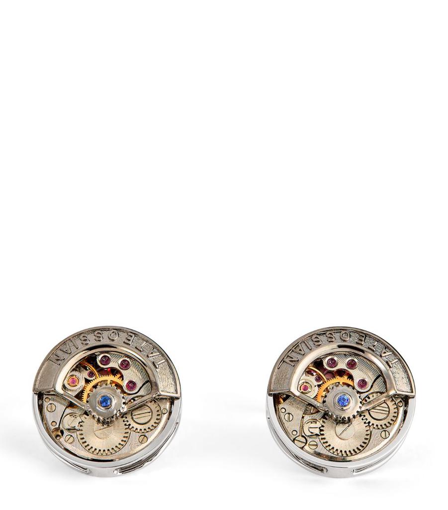 Tateossian Circle Skeleton Gear Cufflinks