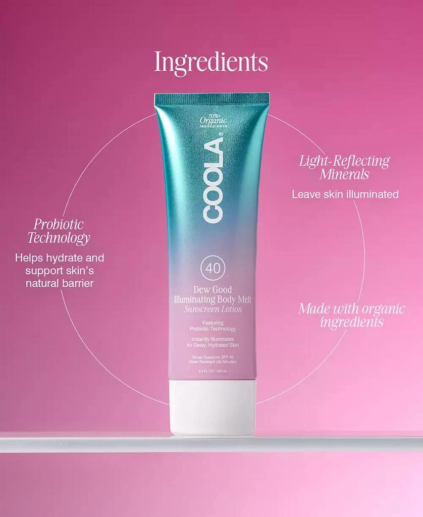 Coola Dew Good Illuminating Body Melt Sunscreen Lotion SPF 40, 3.4 oz. 5