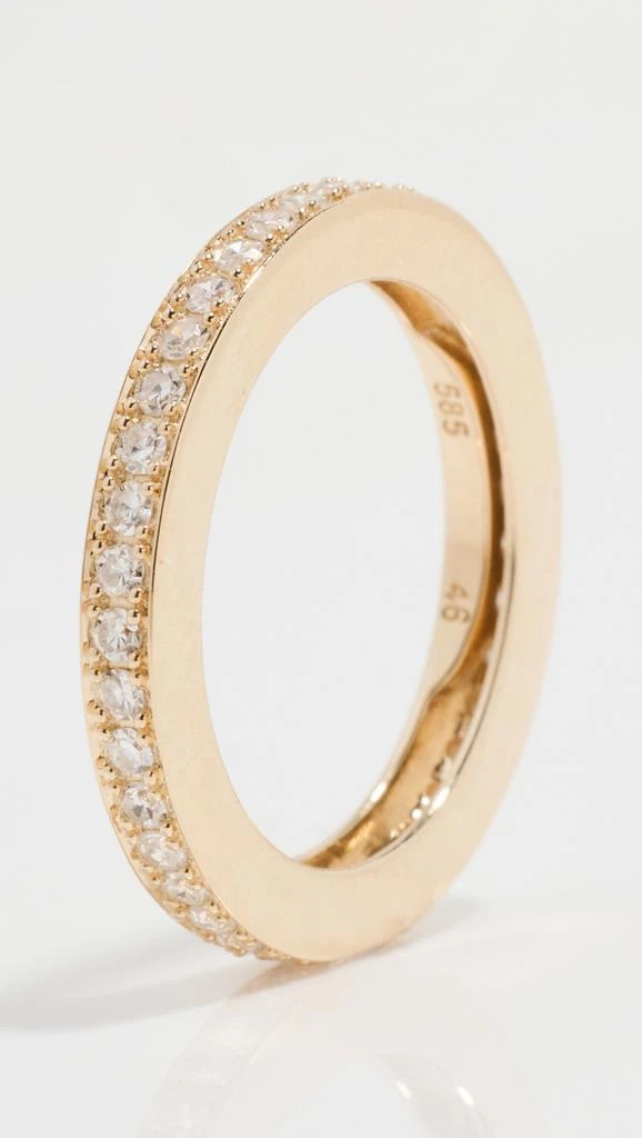 By Pariah Triple Gold Diamond Pink Ring Stack Set 5