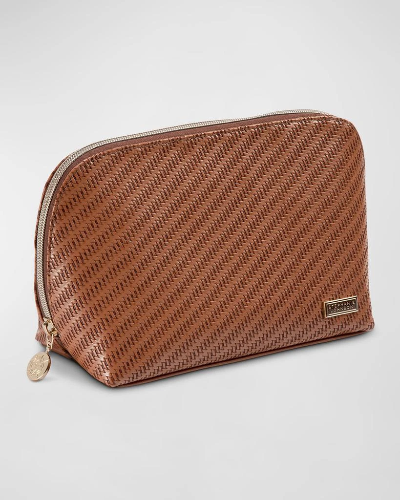 Stephanie Johnson Rosewood Cognac Lola Makeup Bag 1