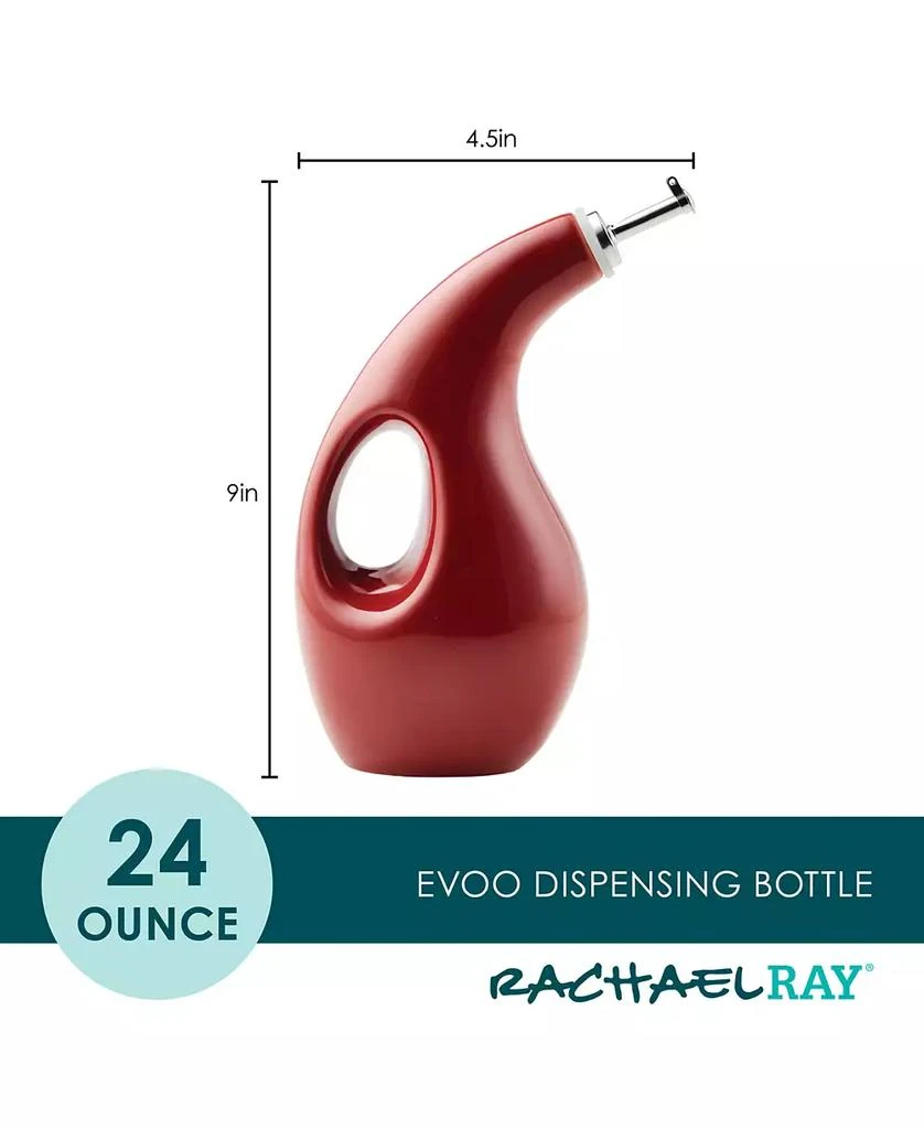 Rachael Ray Ceramic EVOO Oil and Vinegar Dispensing Bottle, 24-Ounce 5