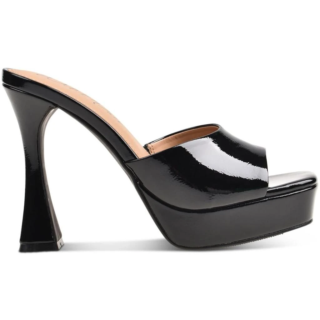 Wild Pair Rajaa Womens Faux Leather Peep-Toe Platform Sandals 2