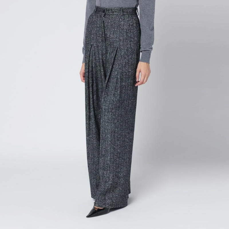 Dolce 
Gabbana Wide dark grey striped trousers 3
