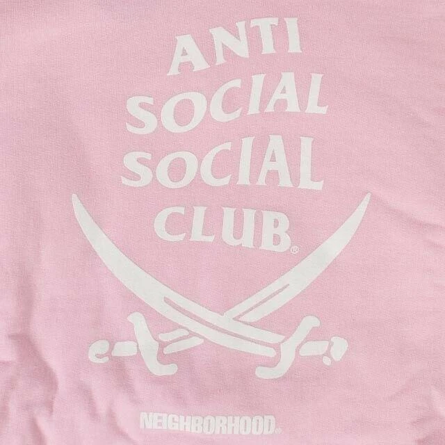 Anti Social Social Club X Neighborhood 6Ix Hoodie Sweatshirt - Pink 5