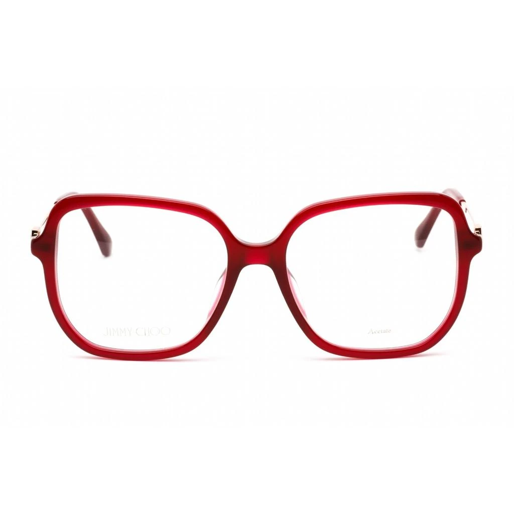 Jimmy Choo Jimmy Choo Women's Eyeglasses - Full Rim Oversized Burgundy Frame | JC376/G 0LHF 00 2