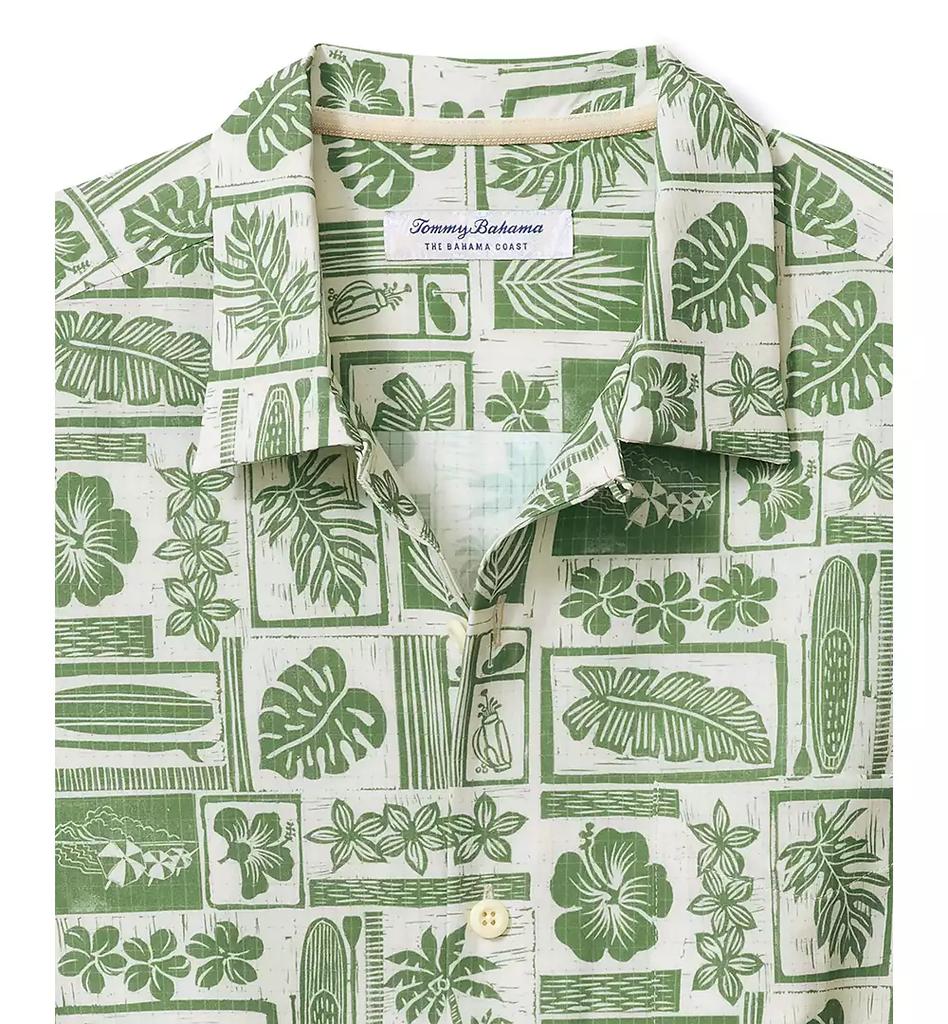 Tommy Bahama Men's Bahama Coast Island Stamp Short Sleeve Shirt